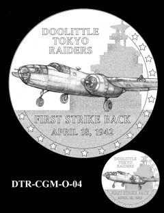 Doolittle Tokyo Raiders Congressional Gold Medal Design Candidate DTR-CGM-O-04