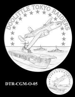 Doolittle Tokyo Raiders Congressional Gold Medal Design Candidate DTR-CGM-O-05
