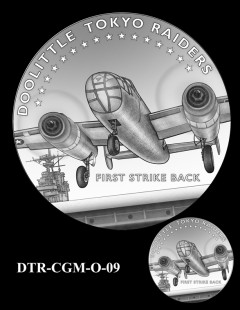 Doolittle Tokyo Raiders Congressional Gold Medal Design Candidate DTR-CGM-O-09