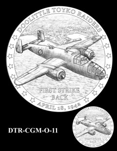 Doolittle Tokyo Raiders Congressional Gold Medal Design Candidate DTR-CGM-O-11