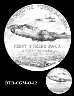Doolittle Tokyo Raiders Congressional Gold Medal Design Candidate DTR-CGM-O-12