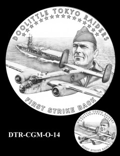 Doolittle Tokyo Raiders Congressional Gold Medal Design Candidate DTR-CGM-O-14