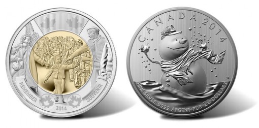 New Canadian Coins, Wait for Me Daddy and Snowman