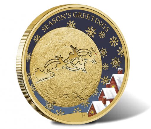 $1 Coin from Christmas 2014 Stamp and Coin Cover