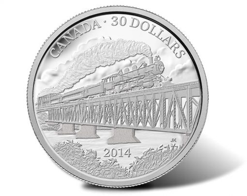 2014 $30 Grand Trunk Pacific Railway 2 oz. Fine Silver Coin