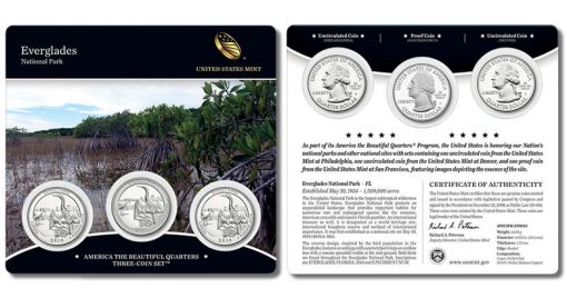 2014 Everglades National Park Quarters Three-Coin Set