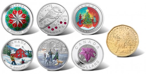 2014 Royal Canadian Mint Holiday Coins