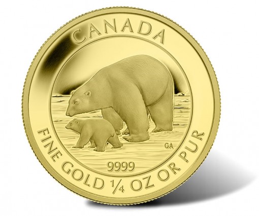 2015 $10 Polar Bear and Cub Gold Coin