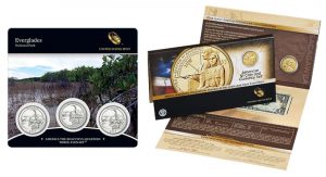 Everglades Quarters Three-Coin Set, Native American $1 Coin and Currency Set