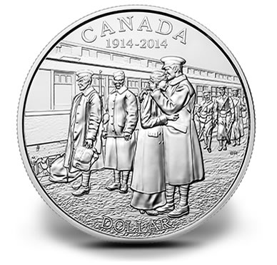 2014 100th Anniversary of the Declaration of the First World War Brilliant Silver Dollar