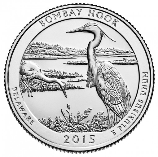 2015 Bombay Hook National Wildlife Refuge Quarter for Delaware