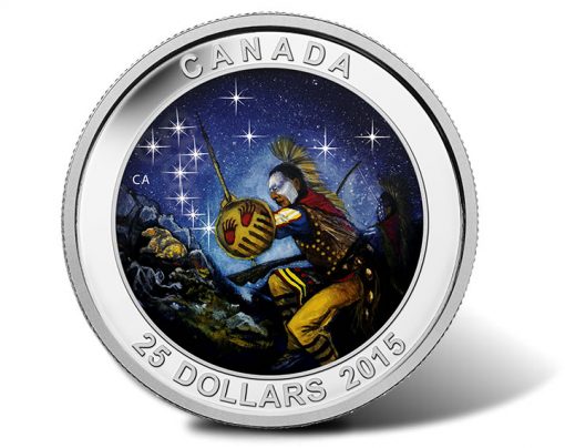 2015 Canada $25 The Wounded Bear Star Charts Silver Coin