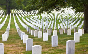 Gravestones on Arlington National Cemetery