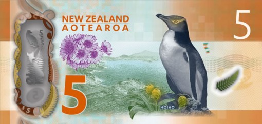New Zealand $5 Note - Back