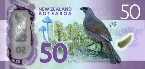 New Zealand $50 Note - Back
