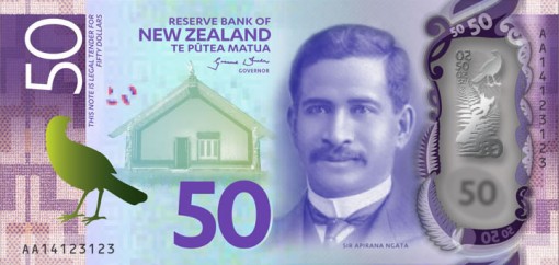 New Zealand $50 Note Featuring Sir Apirana Ngata