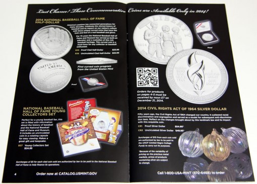 US Mint 2014 Gift Ideas Catalog - Commemorative Coins