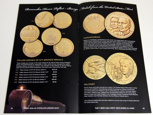 US Mint 2014 Gift Ideas Catalog - Medals