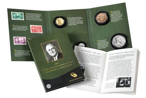 US Mint image of the 2014 Franklin D. Roosevelt Coin and Chronicles Set