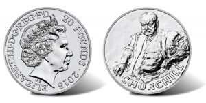 UK 2015 £20 Sir Winston Churchill Silver Coin for £20