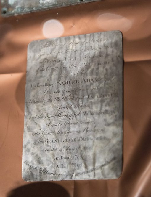 Silver plaque thought to be engraved by Paul Revere