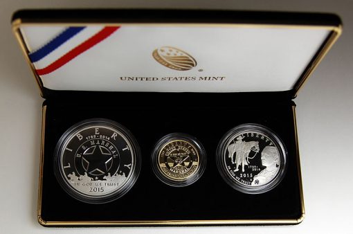 A photo of the US Marshals Service Three-Coin Proof Set