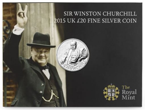 Presentation Card for 2015 Sir Winston Churchill Silver Coin