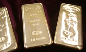 Three silver bullion bars