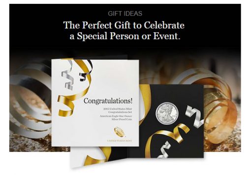 U.S. Mint promotion image of the 2015 Congratulations Set