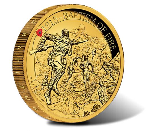 2015 $200 Baptism of Fire Gold Proof High Relief Coin