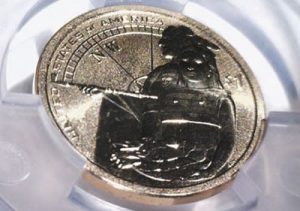 Mint Error 2014-D $1 Native American Dollar Missing Edge Lettering