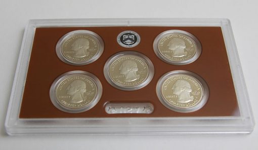 Photo of clad 2015 America the Beautiful Quarters Proof Set, Obverse Side