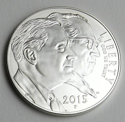 2015-P Uncirculated March of Dimes Silver Dollar - Obverse