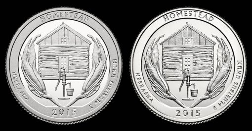 2015 Proof and Uncirculated Homestead National Monument of America Quarters