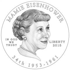 Mamie Eisenhower First Spouse Gold Coin Obverse Design