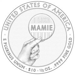 Mamie Eisenhower First Spouse Gold Coin Reverse Design