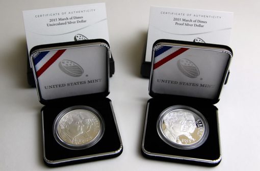 March of Dimes Silver Dollars - Uncirculated, Proof and Certs