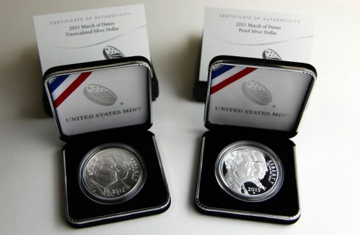 March of Dimes Silver Dollars - Uncirculated, Proof and Certs-a