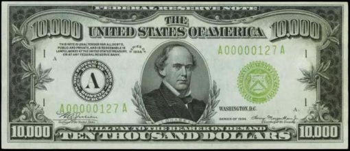1934 $10,000 Federal Reserve Note from Boston