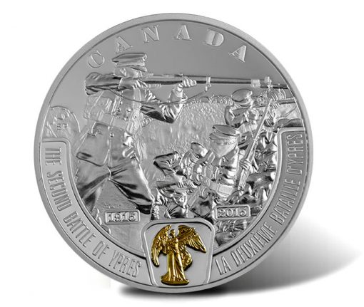 2015 $20 Second Battle of Ypres Silver Coin, Reverse