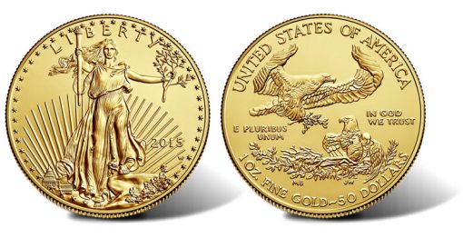 2015-W $50 Uncirculated American Gold Eagle - Obverse and Reverse