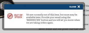 US Mint Updates Product Status Descriptions US Mint Updates Product Status Descriptions