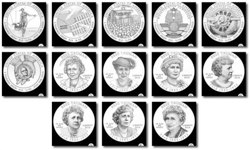 Design Candidates for Bess Truman Fist Spouse Gold Coins