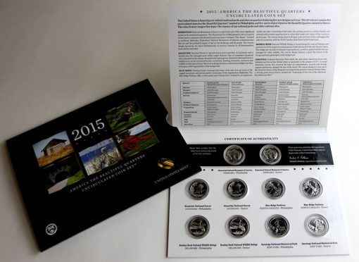 Photo of the 2015 America the Beautiful Quarters Uncirculated Set