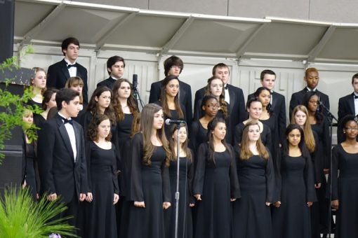 Pineville High School Choir at Quarter Launch Ceremony