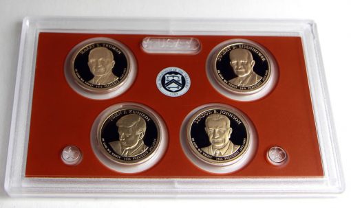 Presidential $1 Coins (Obverses) in 2015 Proof Set