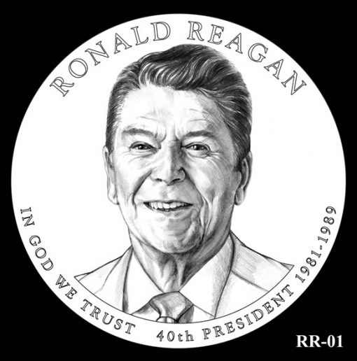Recommended 2016 Ronald Reagan Presidential $1 Coin Design, RR-01