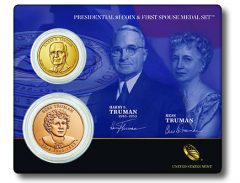 Truman Presidential $1 Coin & First Spouse Medal Set