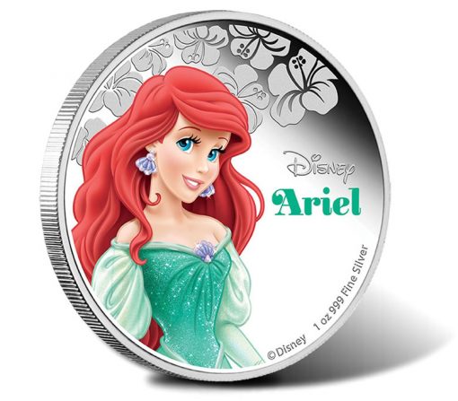 2015 $1 Disney Princess Ariel Silver Proof Coin