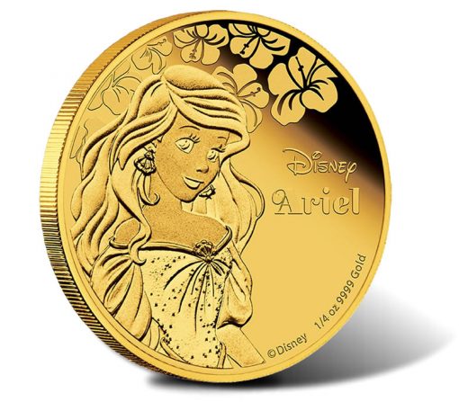 2015 $25 Disney Princess Ariel Gold Proof Coin